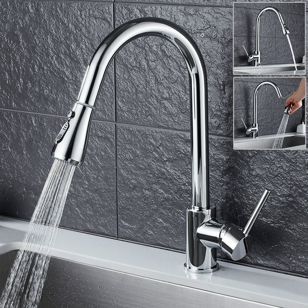 Black Kitchen Sink Mixer Tap 360°Swivel Pull Out Spray Basin Faucet Black Kitchen Sink Mixer Tap 360°Swivel Pull Out Spray Basin Faucet